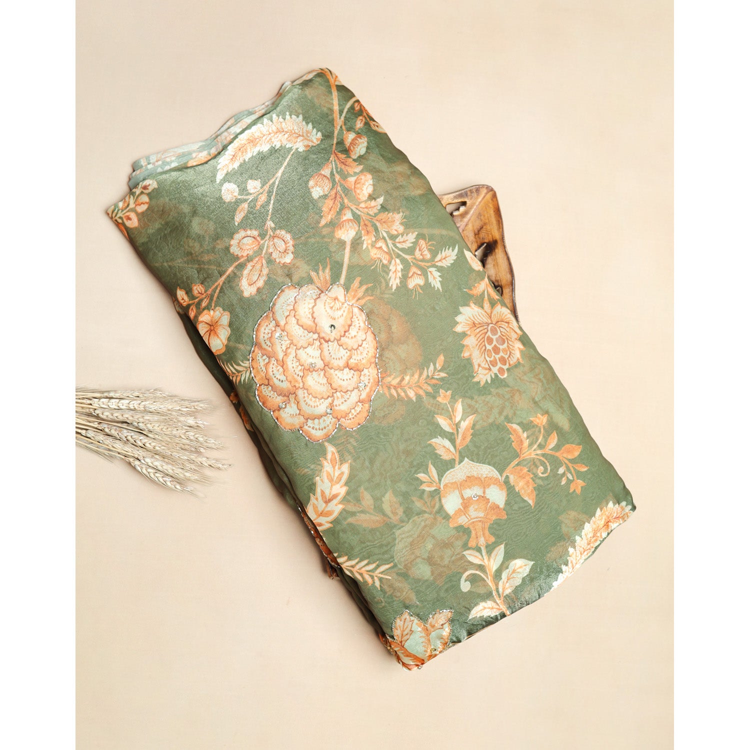 FENDI SILK EMBROIDERY WORK FABRIC