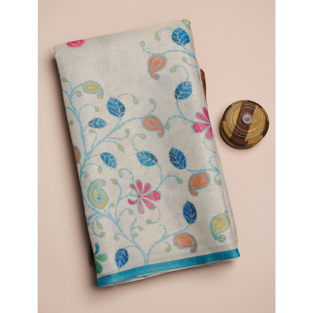 SEMI TUSSAR PRINTED FABRIC