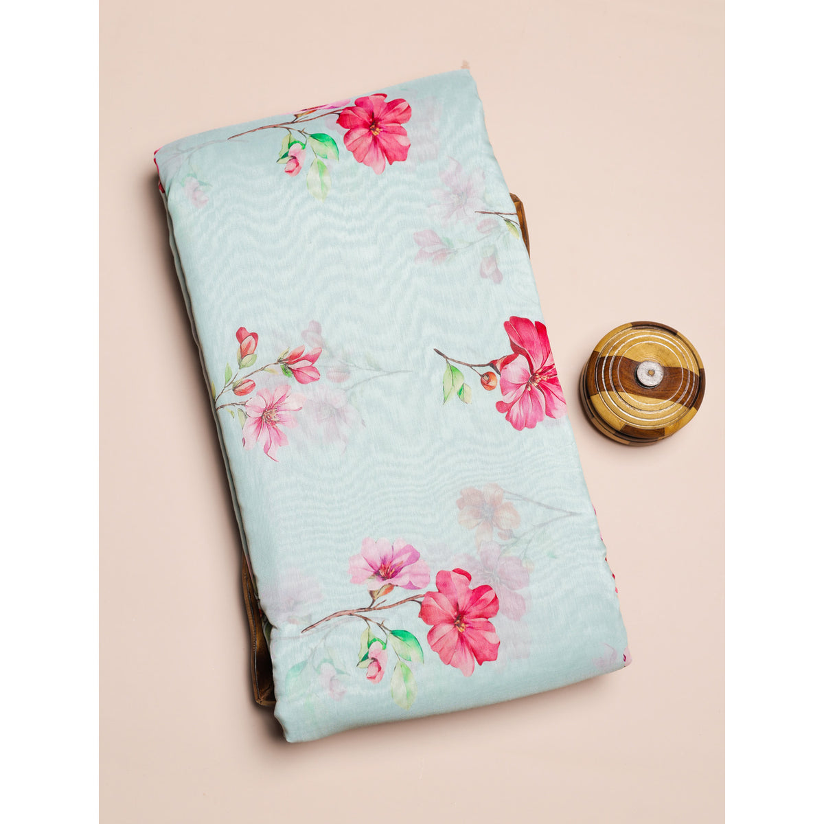 MUL CHANDERI PRINTED FABRIC