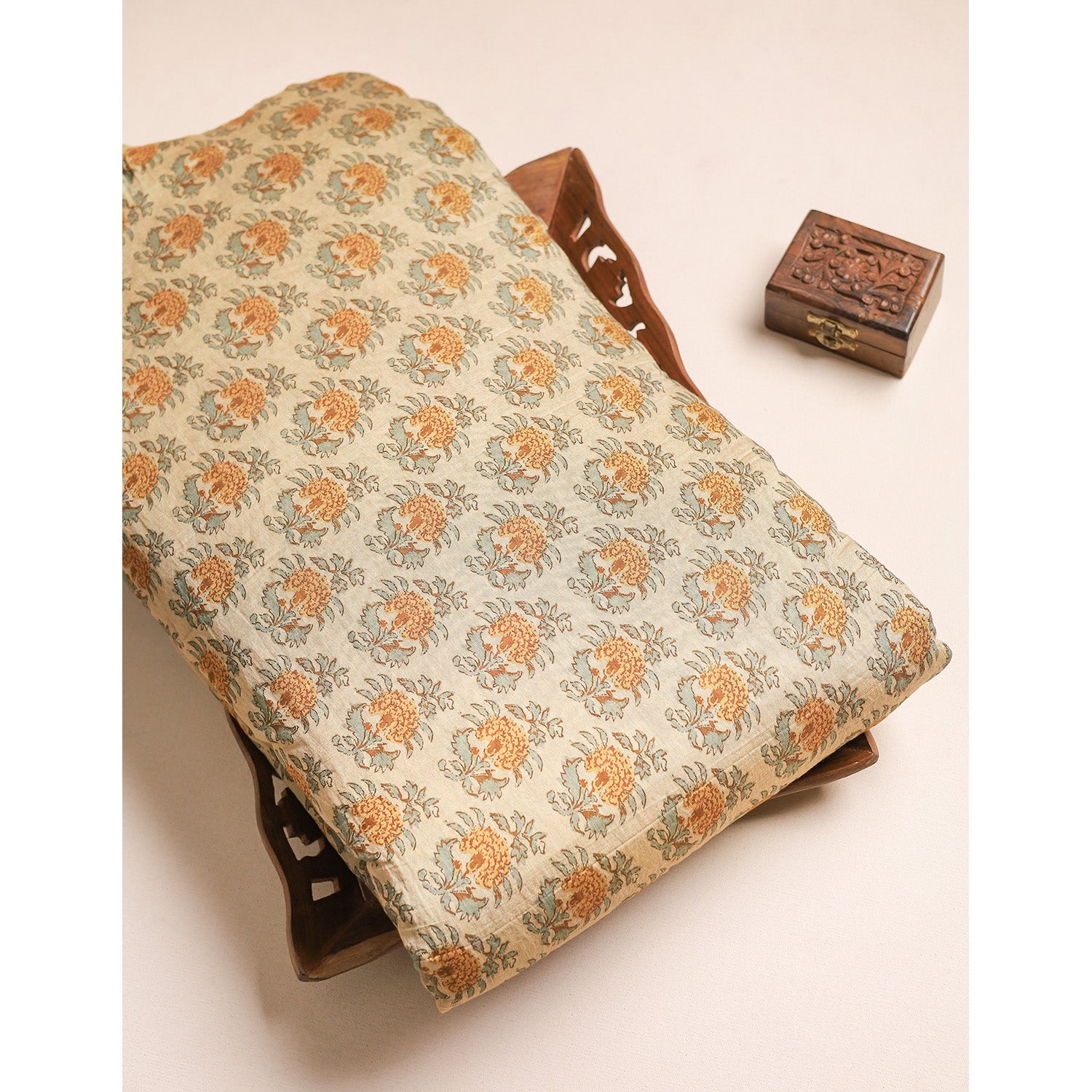 GULBAHAAR - PURE MOGRA CHANDERI SILK FABRIC