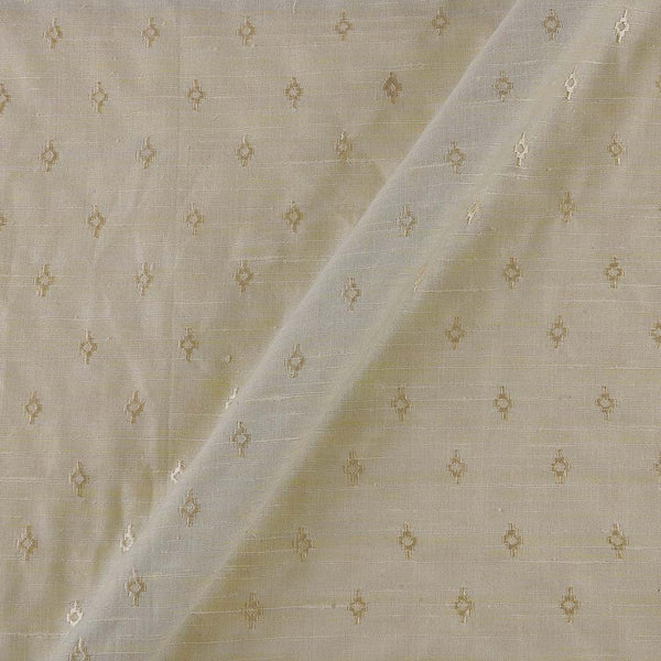 Matka Silk Feel Off White Colour Thread Embroidered 43 Inches Width Fabric