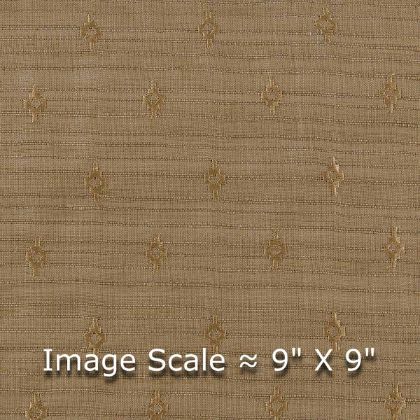 Matka Silk Feel Beige Colour Thread Embroidered 43 Inches Width Fabric