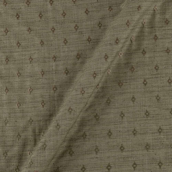 Matka Silk Feel Slate Green Colour Thread Embroidered 43 Inches Width Fabric