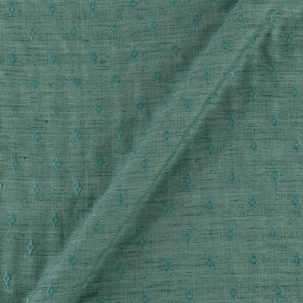 Matka Silk Feel Mint Colour Thread Embroidered 43 Inches Width Fabric