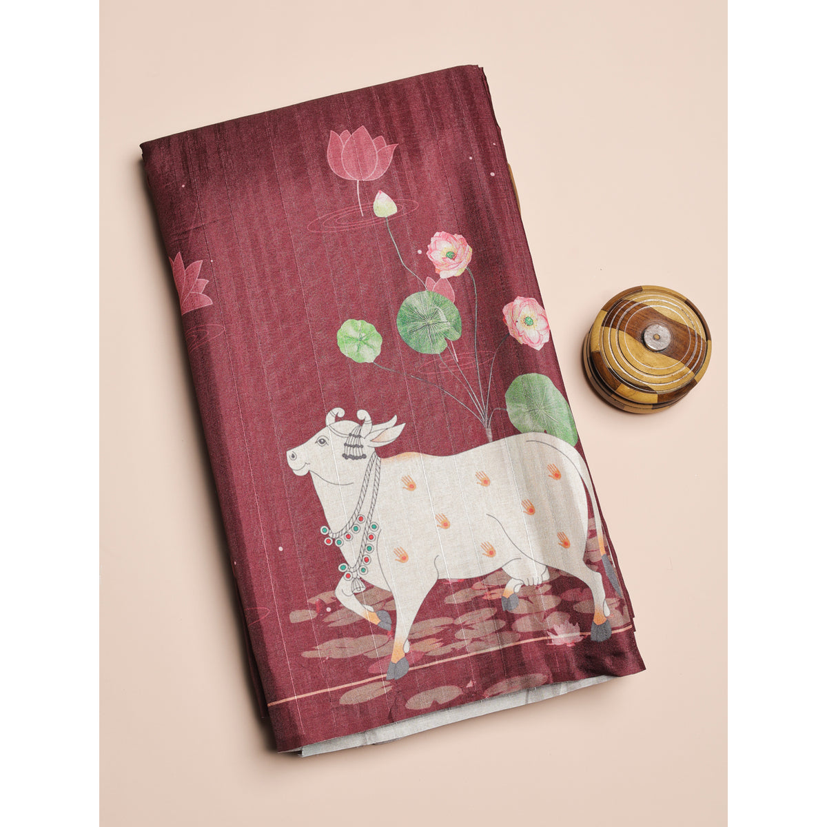 SEMI TUSSAR PRINTED FABRIC