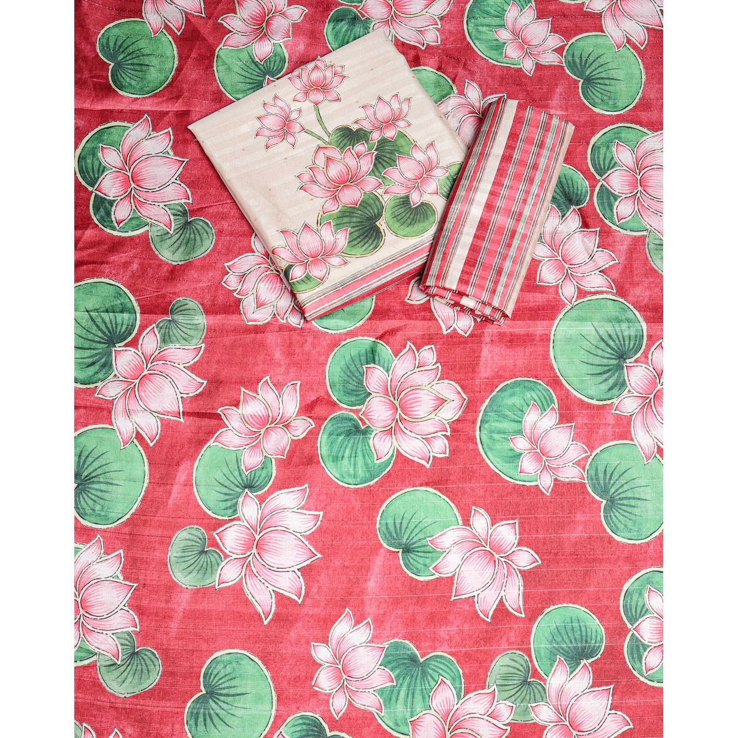 SEMI TUSSAR PRINTED SUIT SET