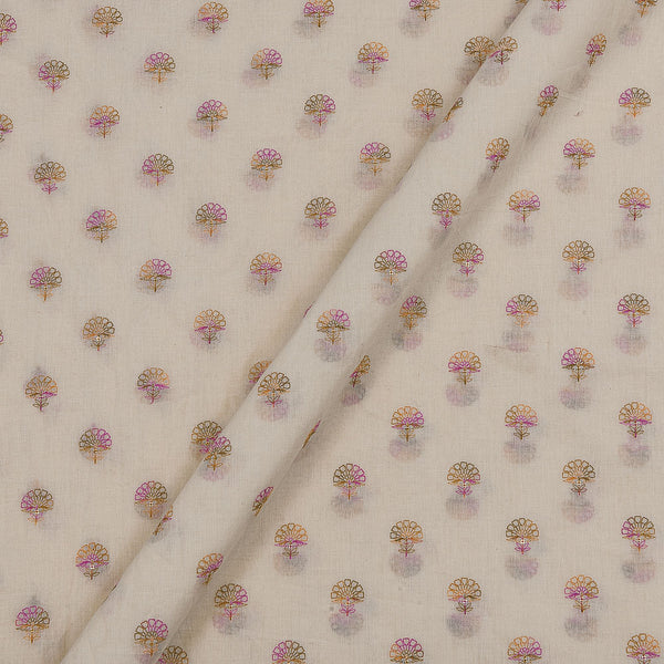 Buy Cotton Off White Colour Multi Thread Embroidered Fabric Online 3102C