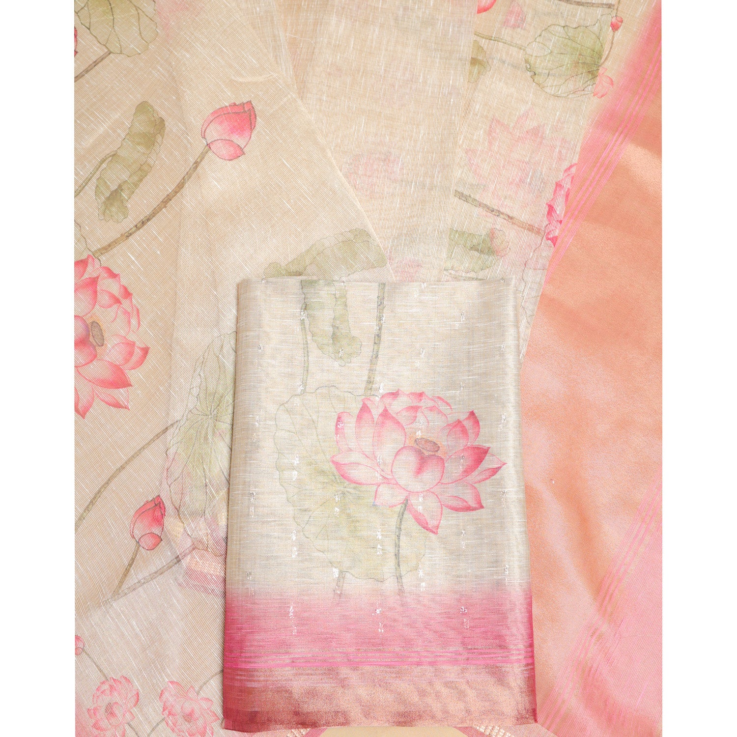 TEHZEEB - TISSUE SILK PRINTED 2 PIECE SET
