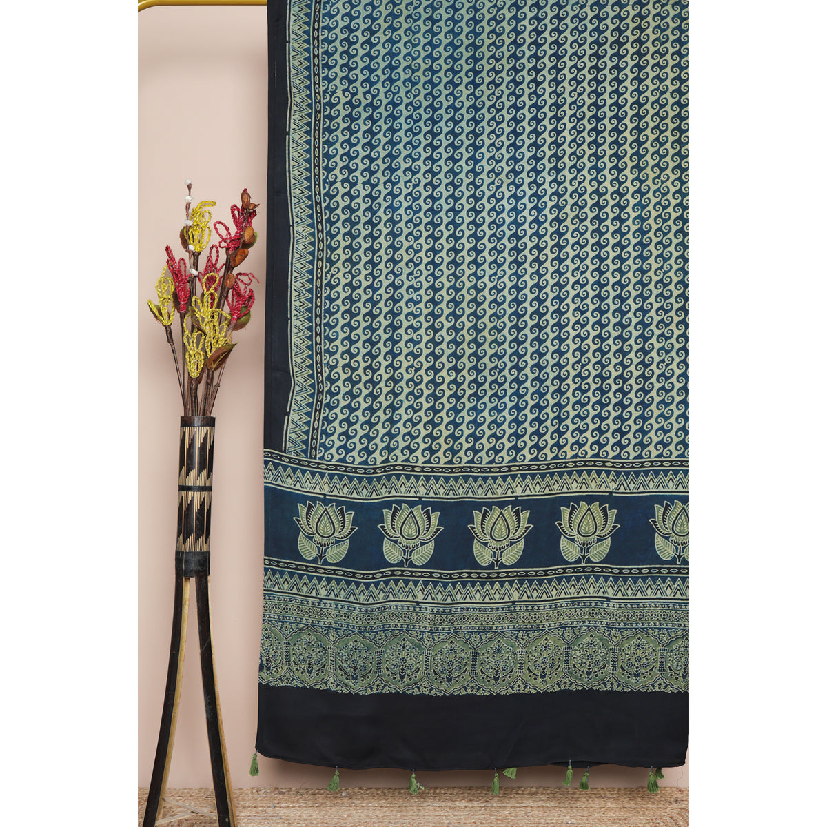 PURE MODAL SILK AJRAKH DUPATTA