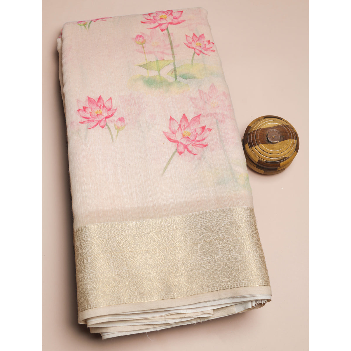 MUL CHANDERI PRINTED FABRIC