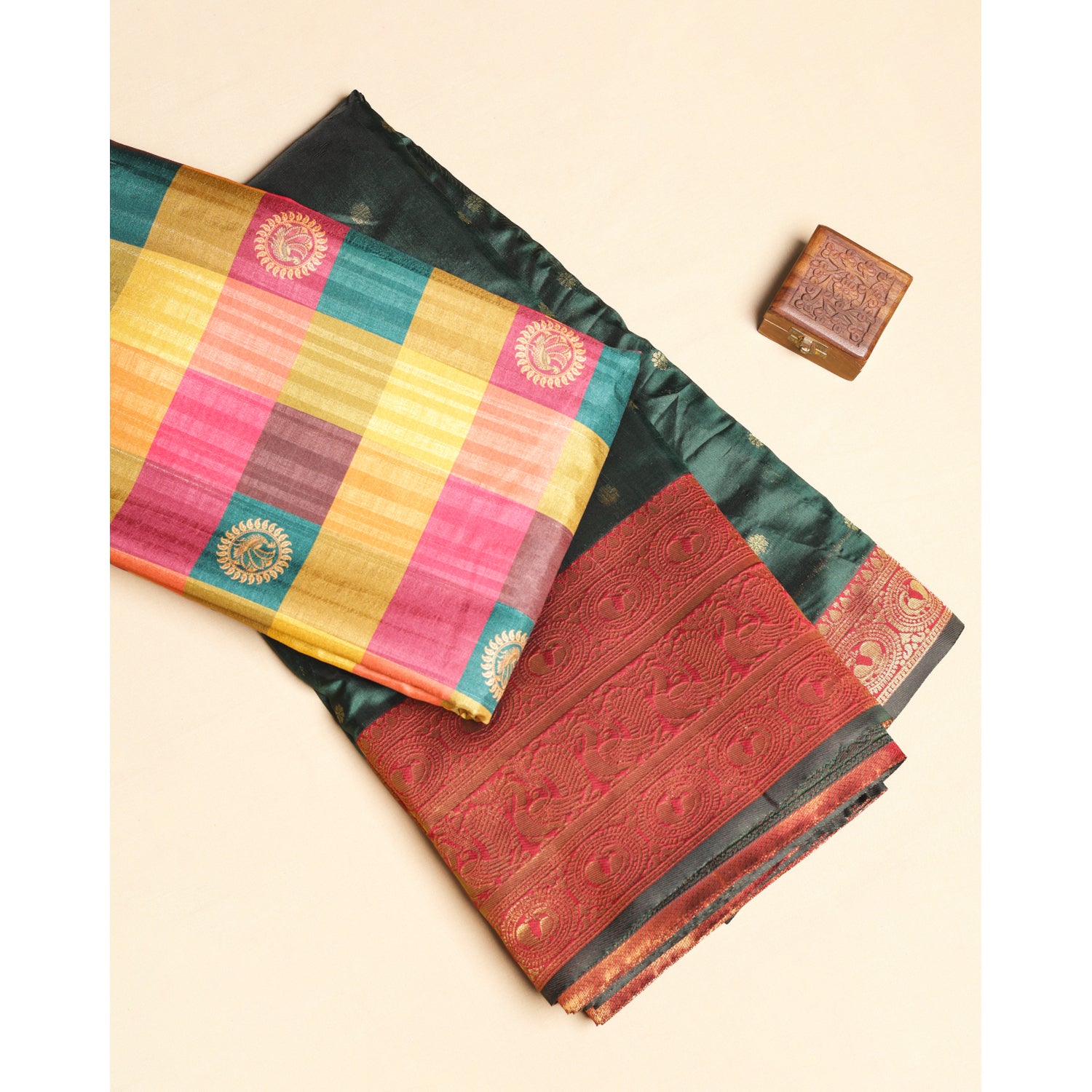 SEMI TUSSAR WITH SEMI SILK MIX & MATCH