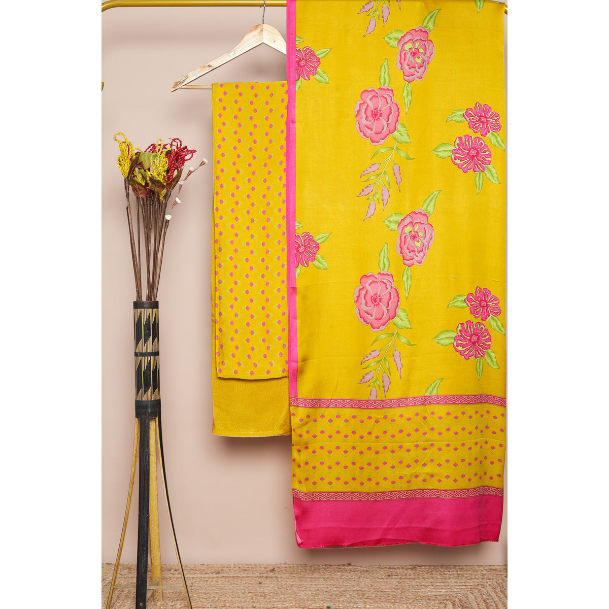 MODAL SILK PRINTED SUIT SET