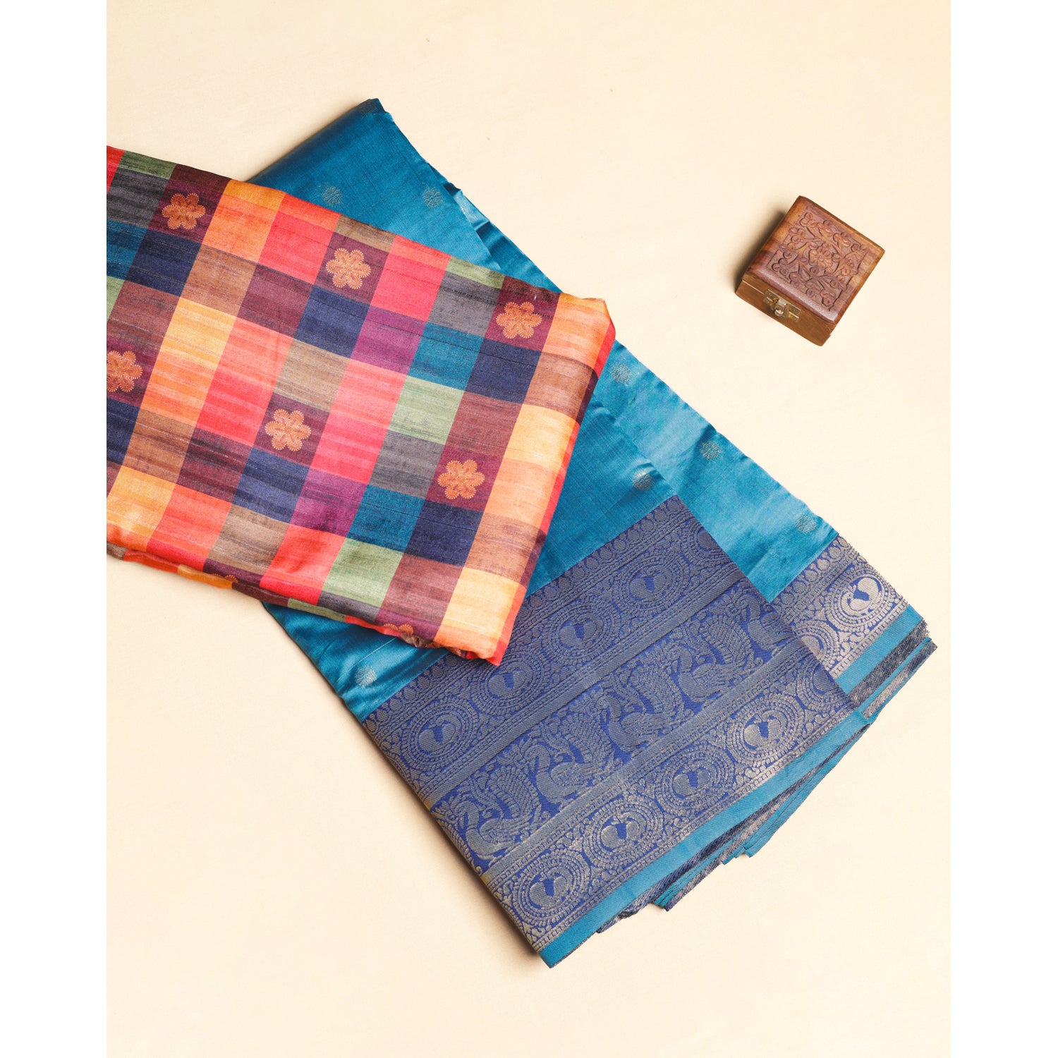 SEMI TUSSAR WITH SEMI SILK MIX & MATCH