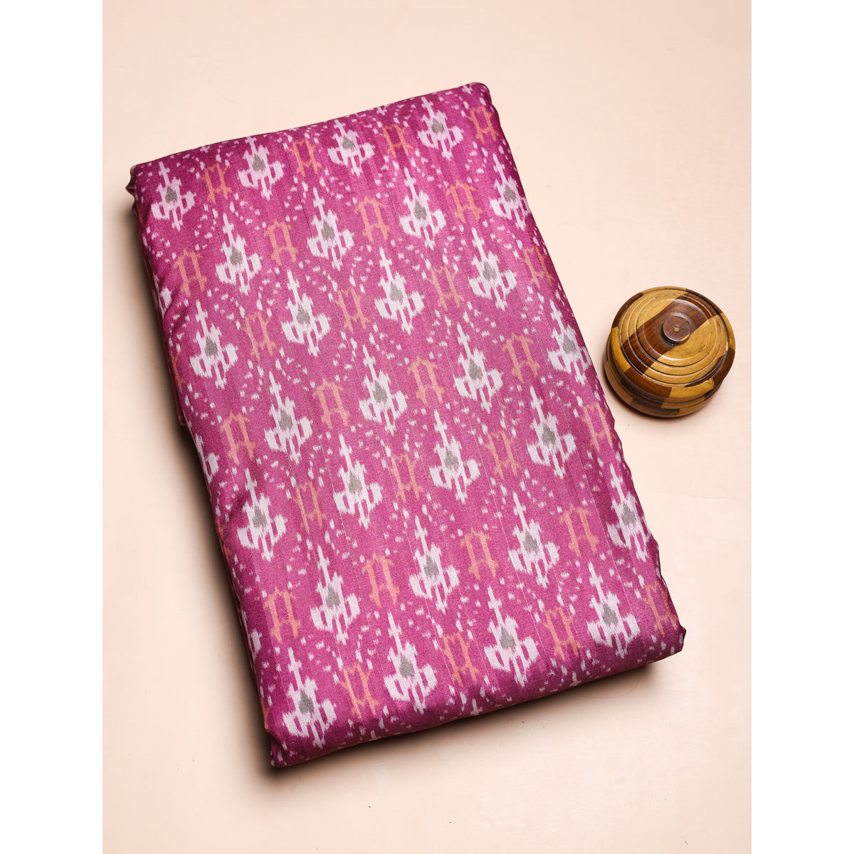 SEMI TUSSAR IKAT PRINTED FABRIC