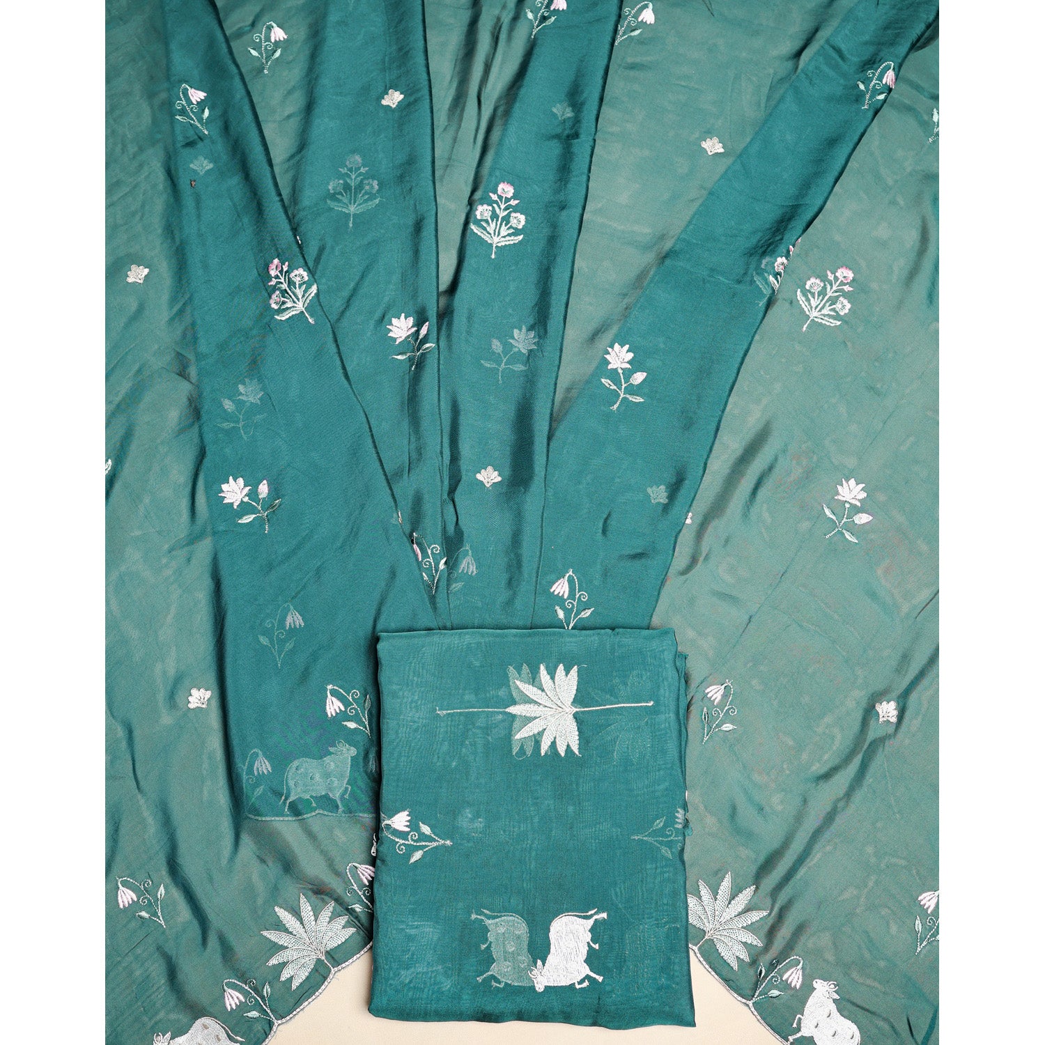 PURE VISCOSE ORGANZA PICHWAI 2 PIECE SET