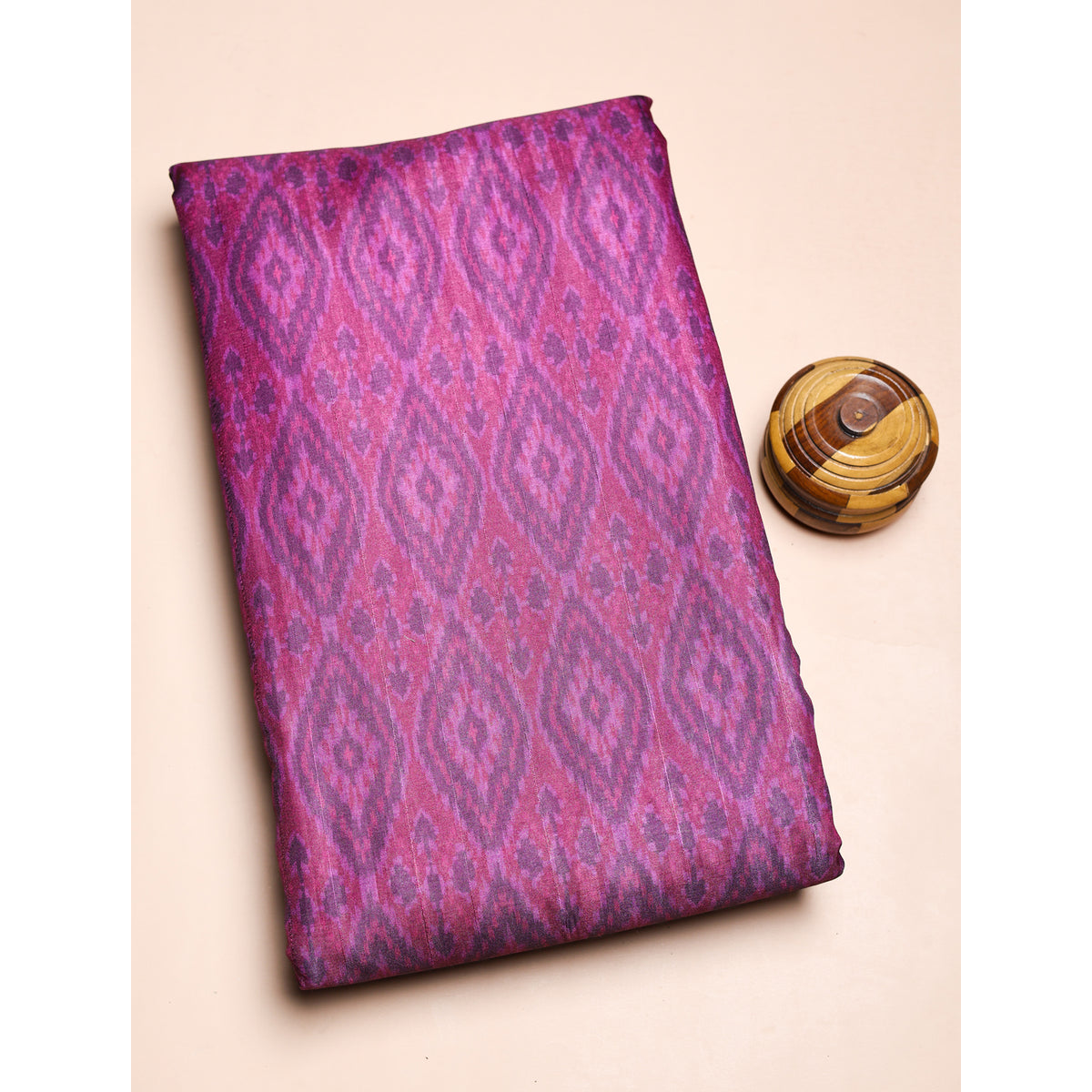 SEMI TUSSAR IKAT PRINTED FABRIC