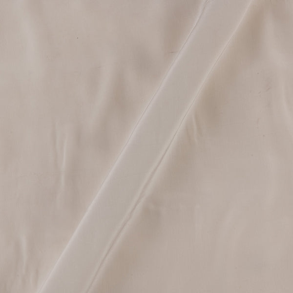 Crepe Silk Feel Pearl White Colour Plain Dyed Fabric