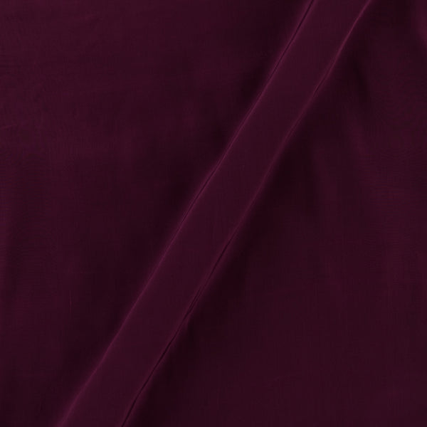 Crepe Silk Feel Wine Colour Plain Dyed Fabric