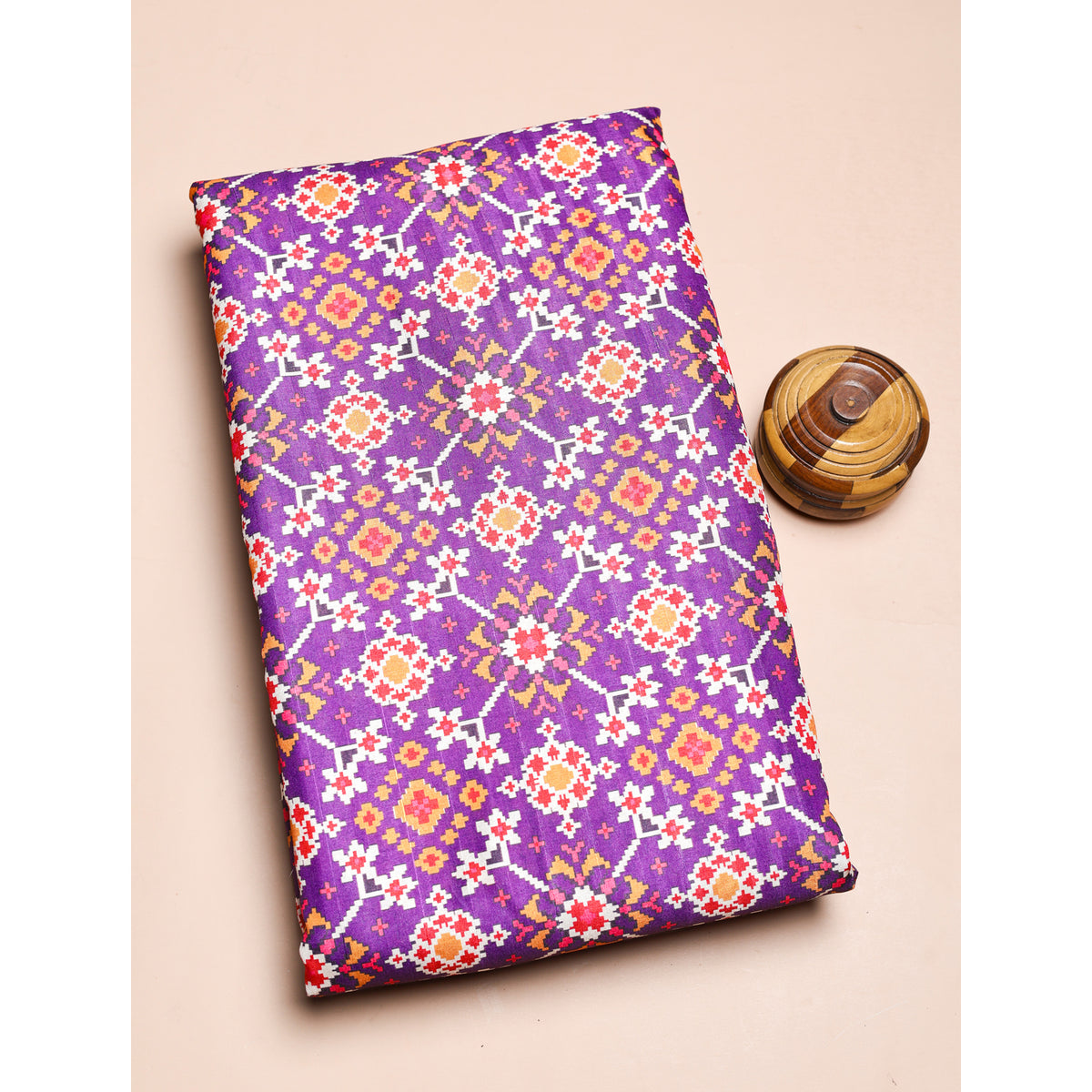 SEMI TUSSAR IKAT PRINTED FABRIC