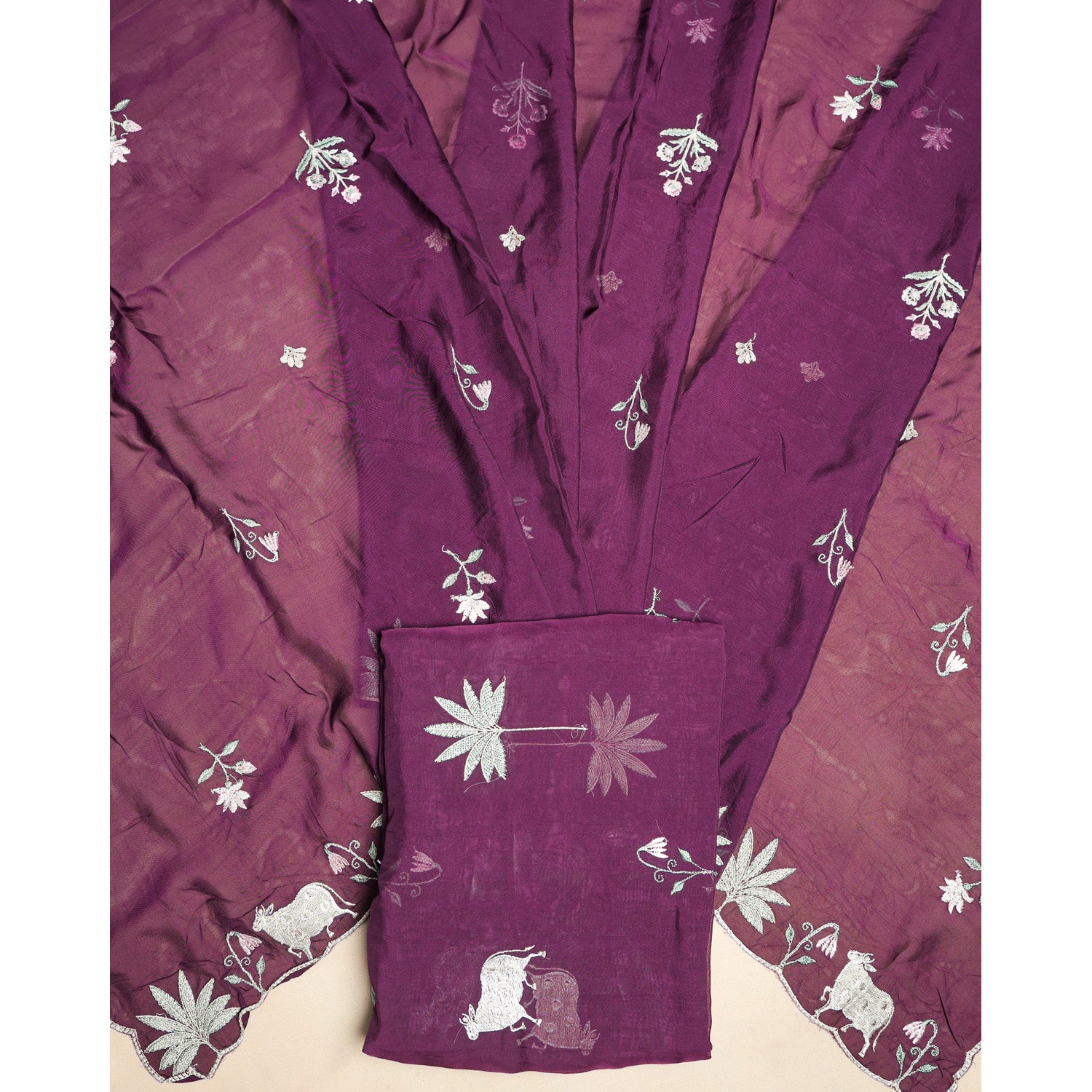 PURE VISCOSE ORGANZA PICHWAI 2 PIECE SET