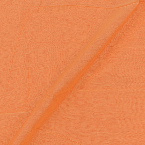 Golden Jari Border Peach Orange Colour Kora Chanderi Fabric