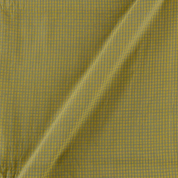 South Cotton Yellow Colour Mini Check Washed Fabric Online 4115DB