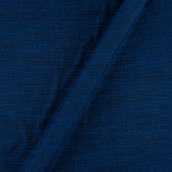 Buy Blue X Black Cross Tone Plain Dyed Slub Rayon Fabric Online 4132AY