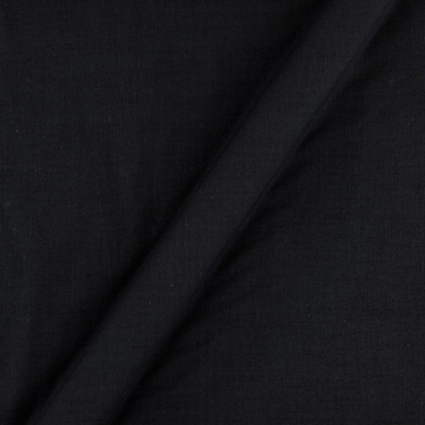 Buy Black Colour Plain Dyed Slub Rayon Fabric Online 4132BA