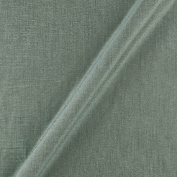 Artificial Satin Dupion Silk Silver Green Colour Dyed Fabric Online 4165AT