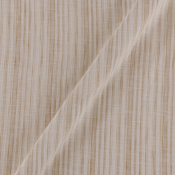 Slub Cotton Off White Colour with Beige Slub Warp 42 Inches Width Fabric