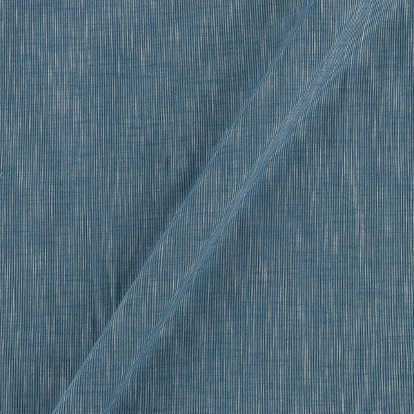 Slub Cotton Steel Blue Colour with White Slub Warp 42 Inches Width Fabric
