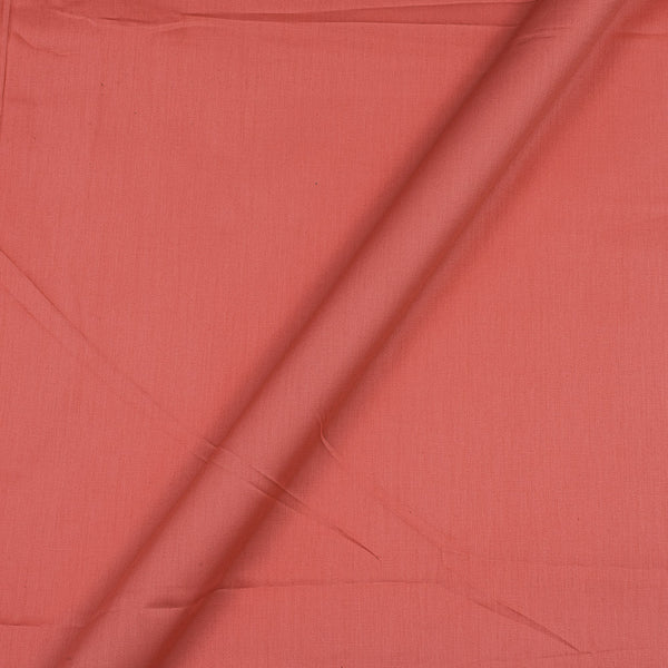 Cotton Satin Coral Pink Colour Plain Dyed Fabric 4197BH
