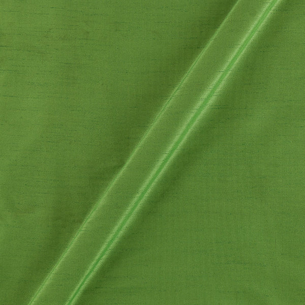 Banarasi Raw Silk [Artificial Dupion] Bright Green Colour Dyed Fabric