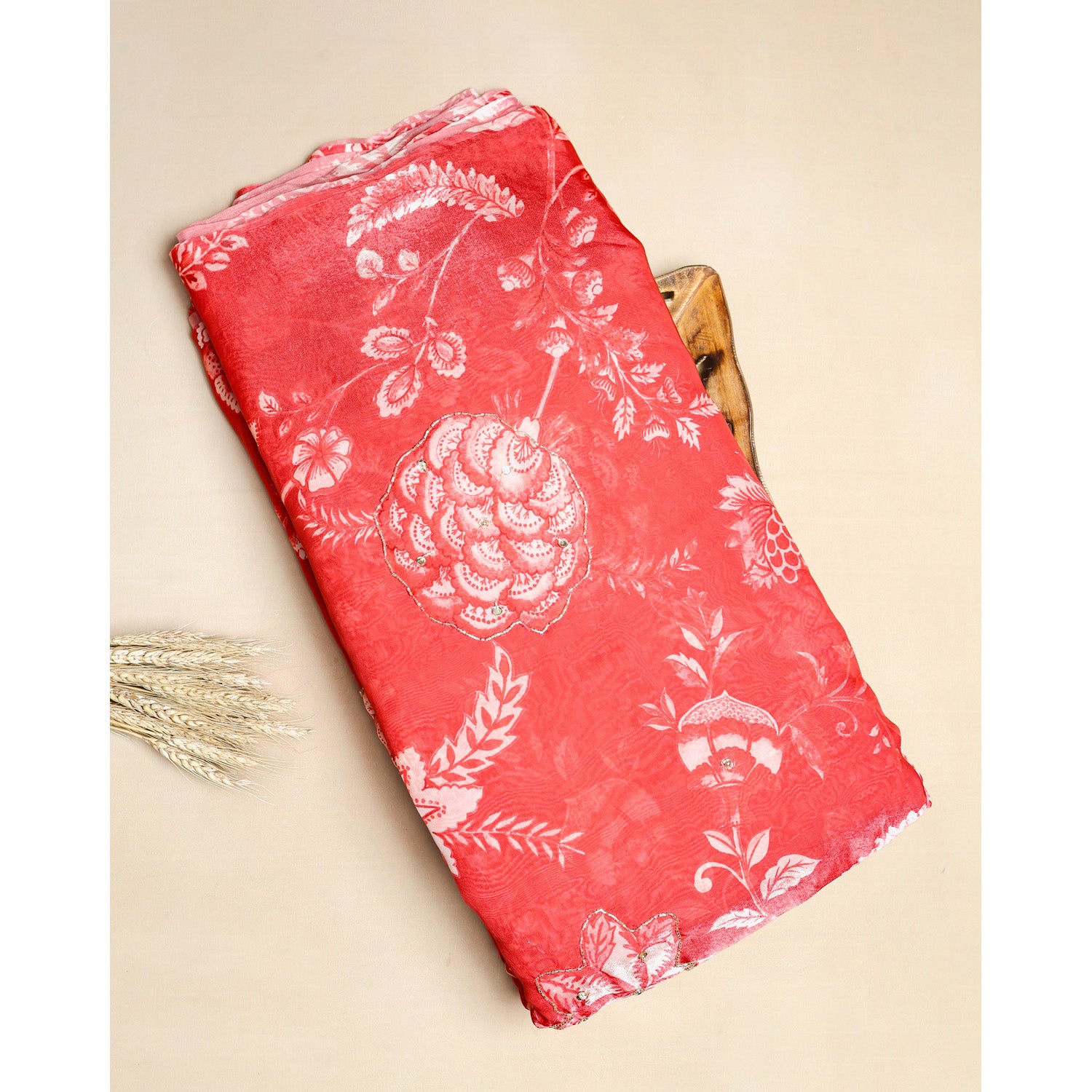FENDI SILK EMBROIDERY WORK FABRIC