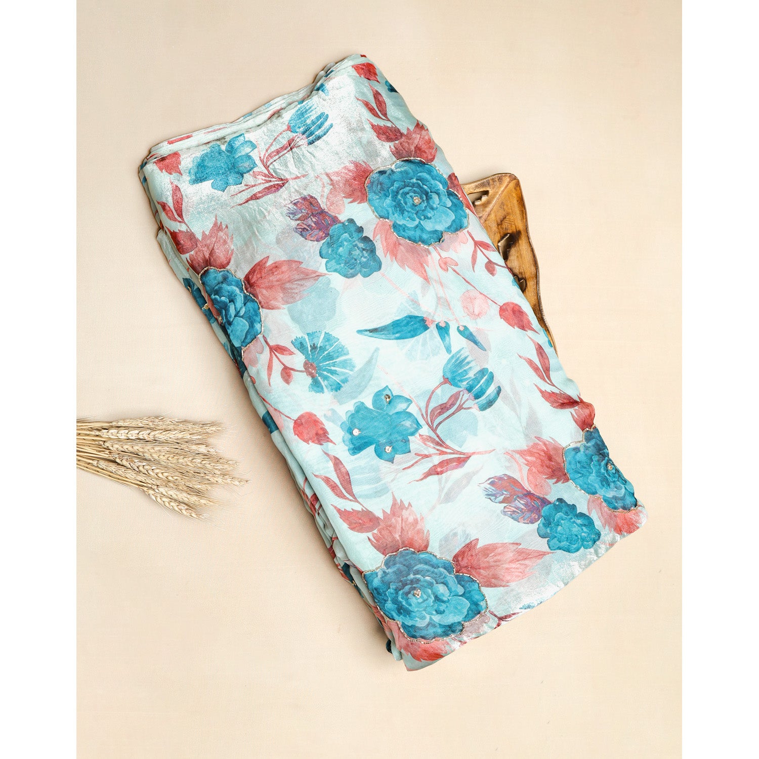 FENDI SILK EMBROIDERY WORK FABRIC