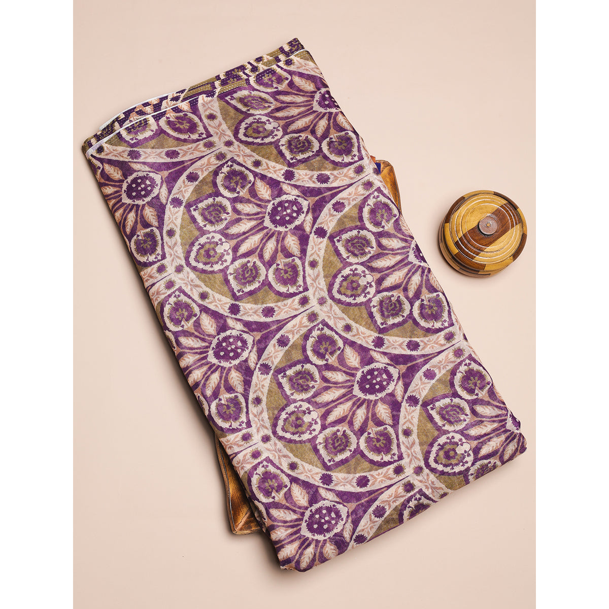 PURE BANARASI MUL CHANDERI PRINTED FABRIC