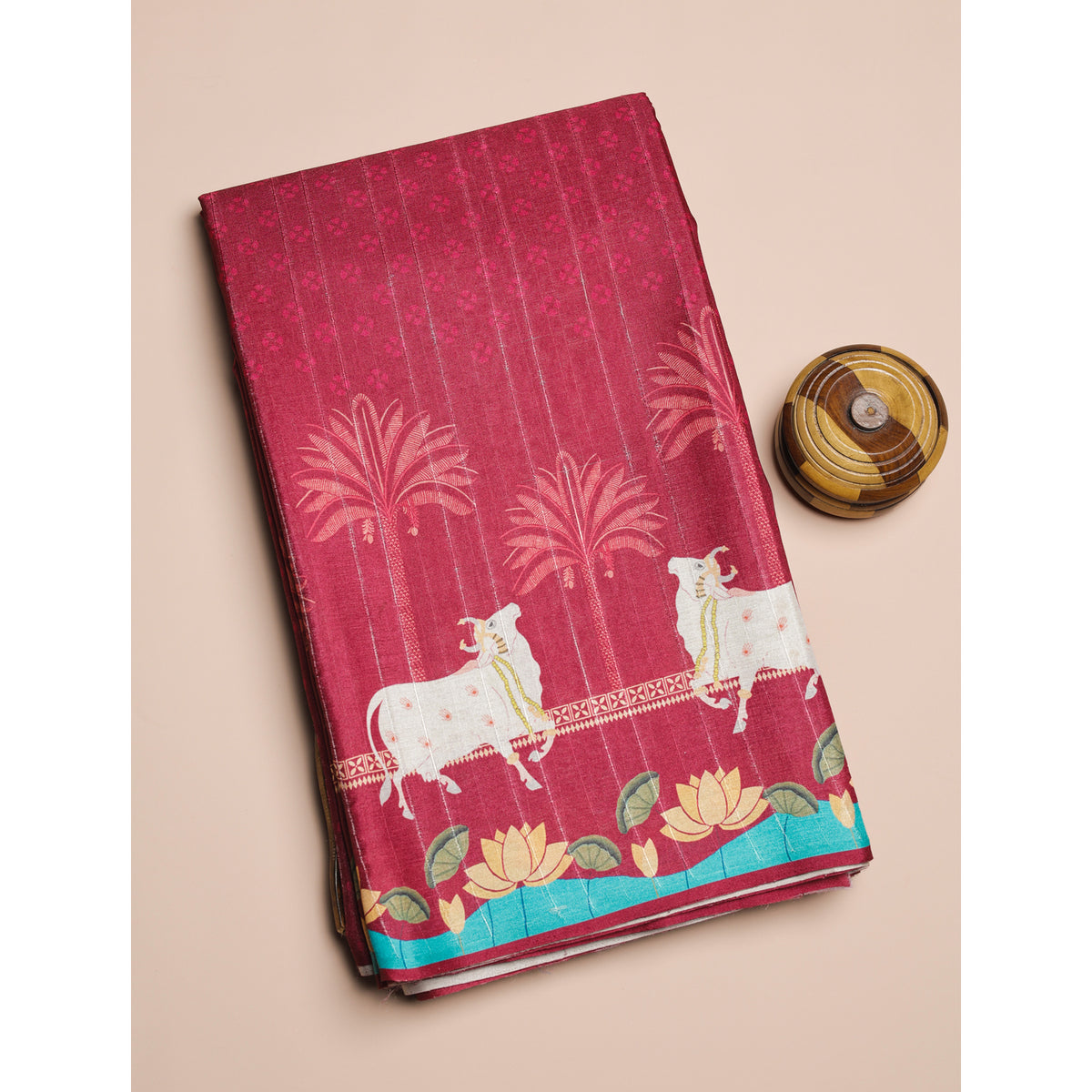 SEMI TUSSAR PRINTED FABRIC