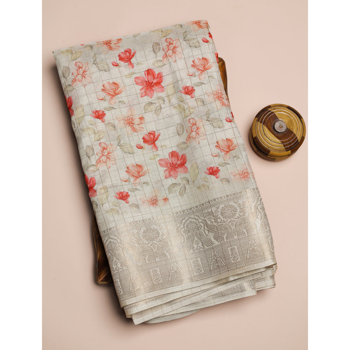 SEMI TUSSAR PRINTED FABRIC