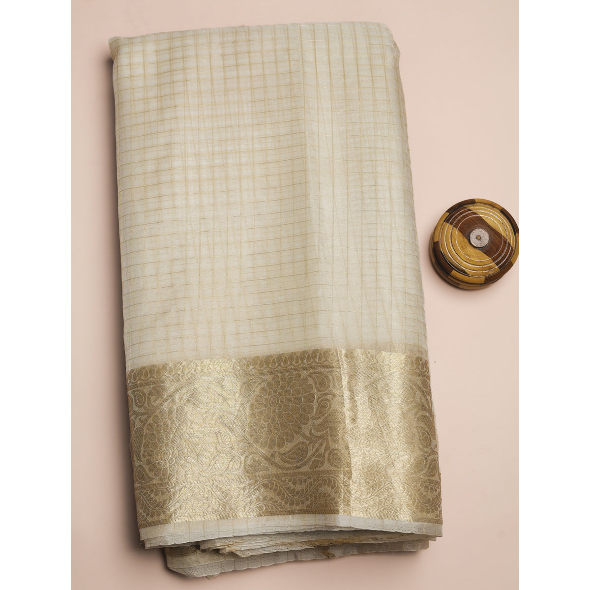 SEMI SILK BORDER FABRIC