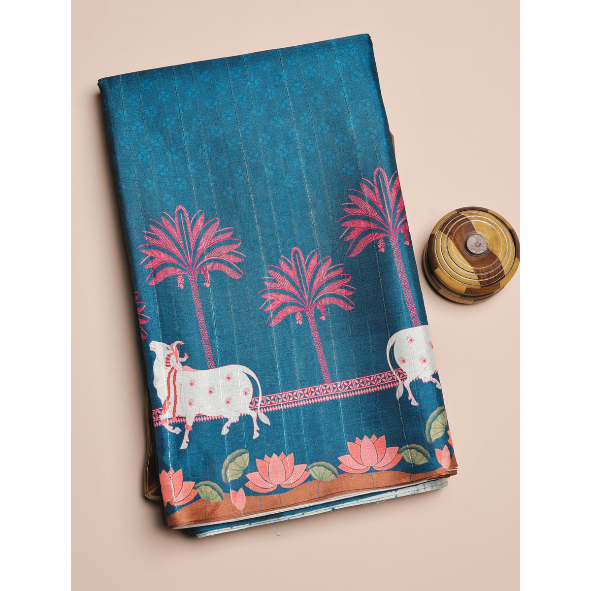 SEMI TUSSAR PRINTED FABRIC