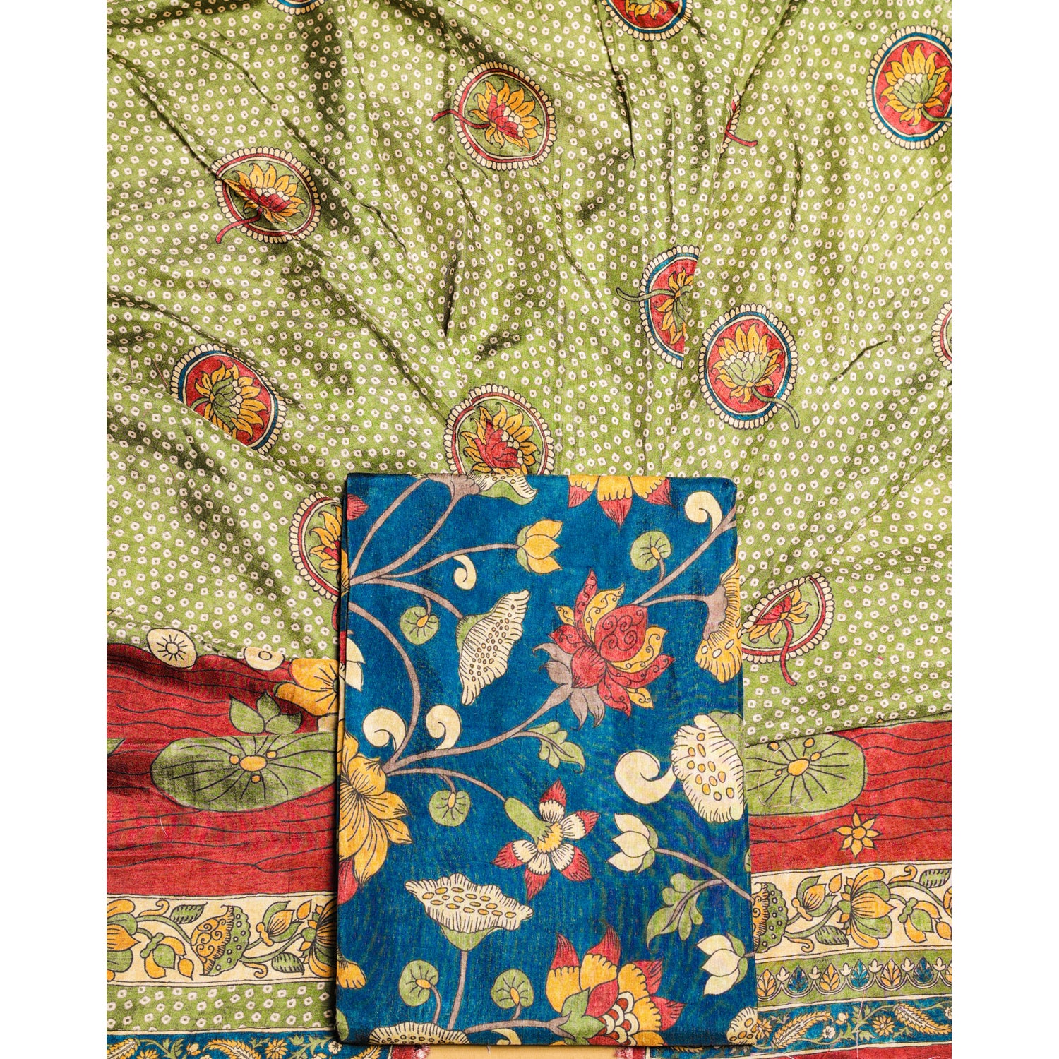 DOLA SILK KALAMKARI 2 PIECE SET