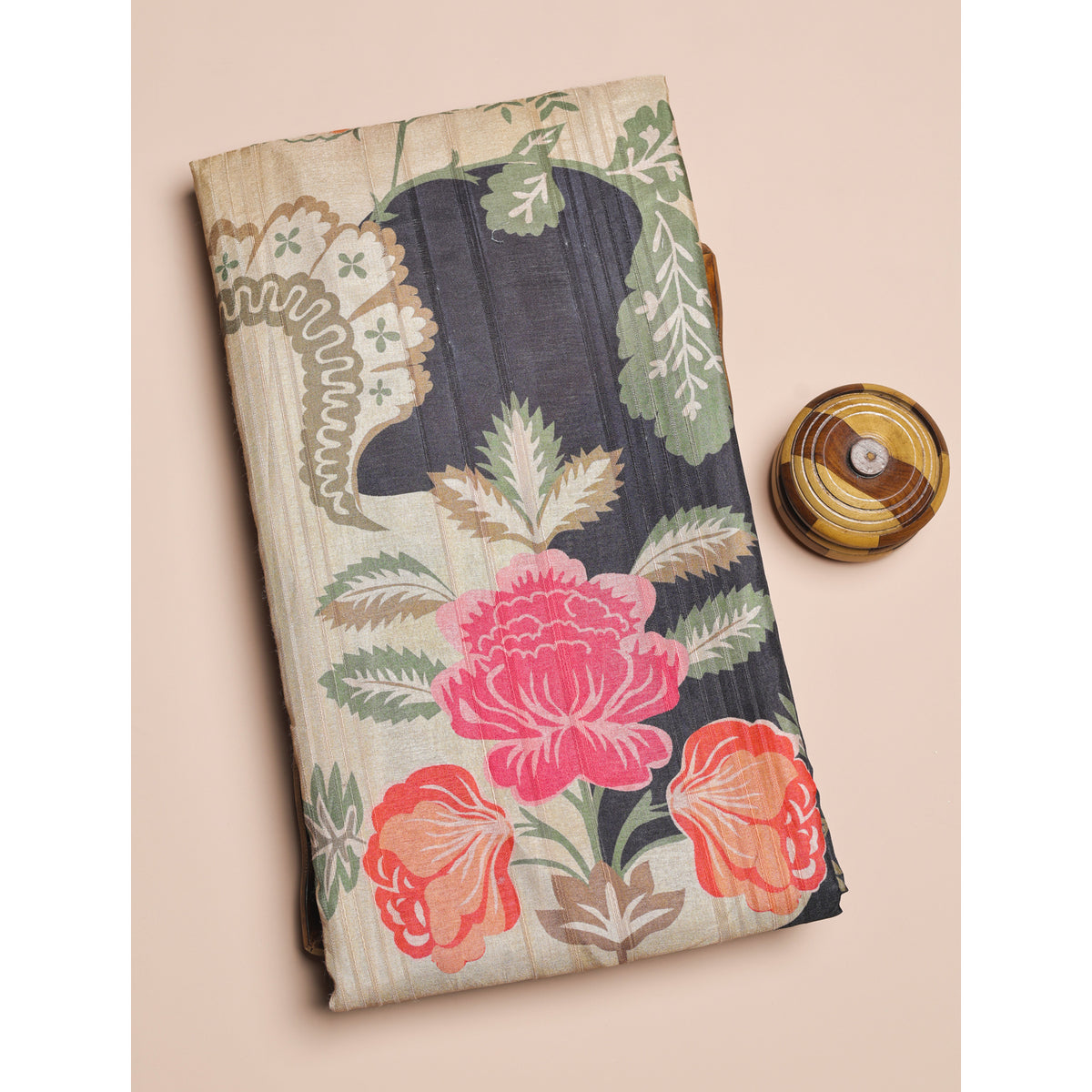 SEMI TUSSAR PRINTED FABRIC