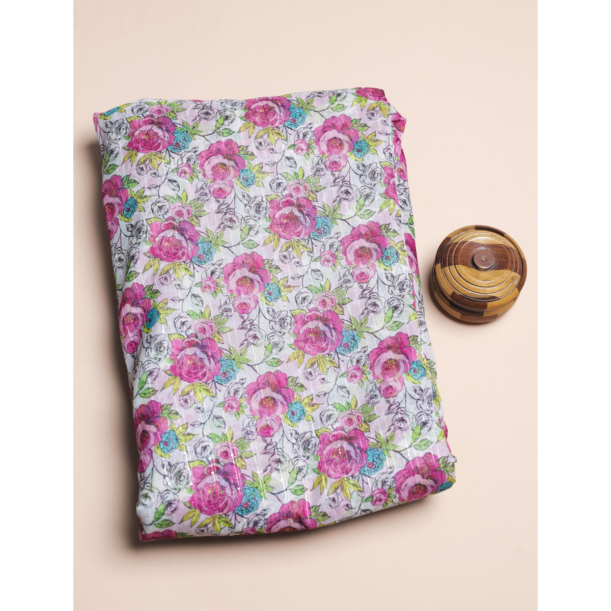 SEMI TUSSAR PRINTED FABRIC