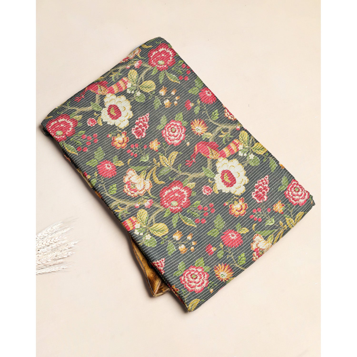 PURE COTTON KANTHA PRINTED FABRIC
