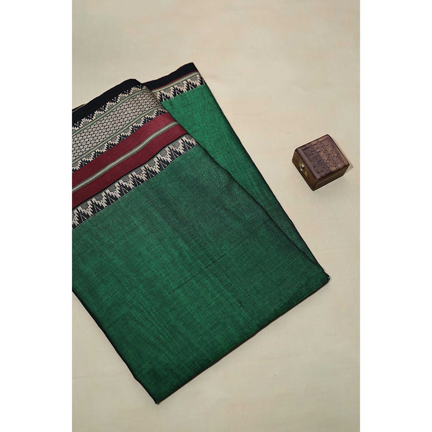HANDLOOM COTTON NARAYANPET BORDER FABRIC