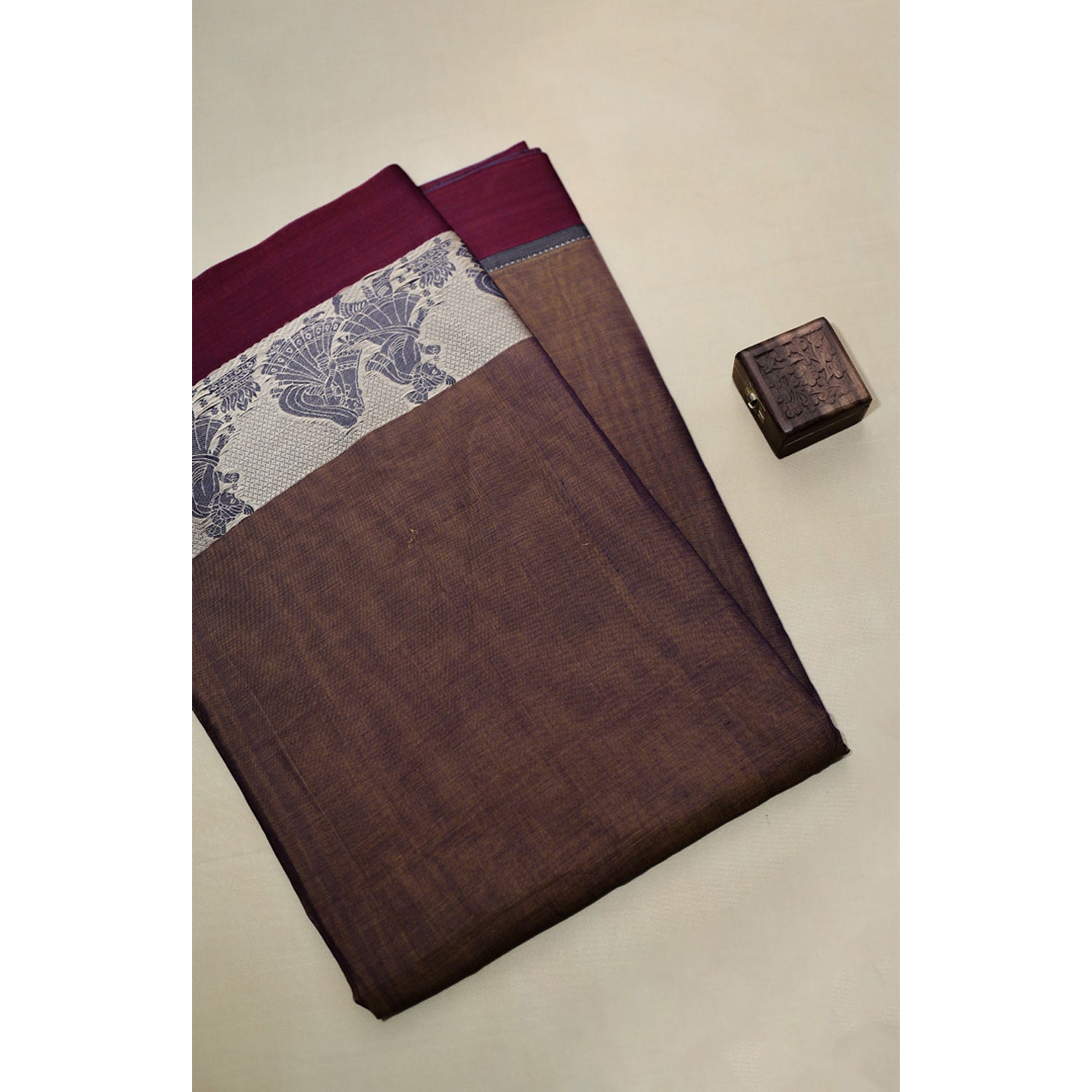 HANDLOOM COTTON NARAYANPET BORDER FABRIC