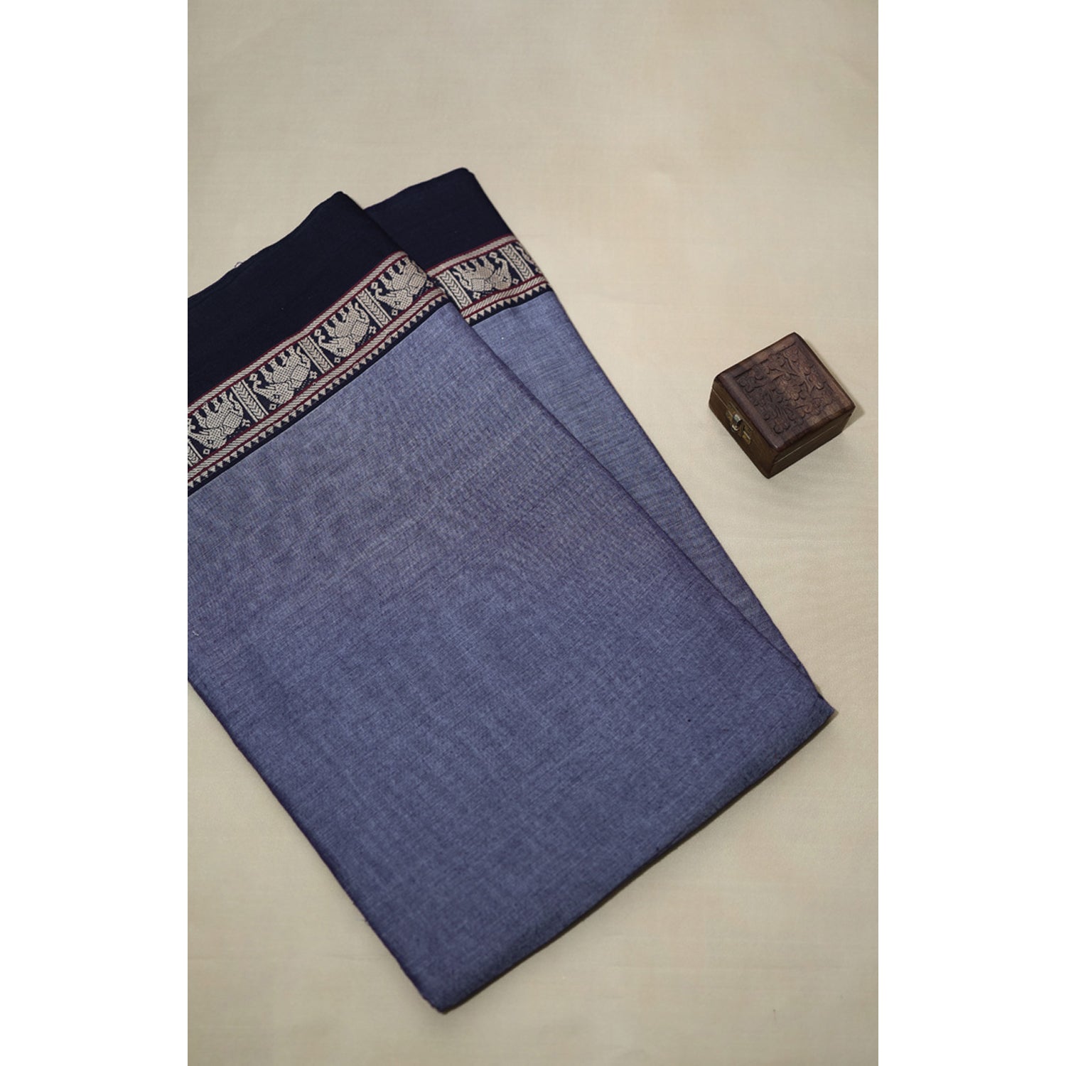 HANDLOOM COTTON NARAYANPET BORDER FABRIC