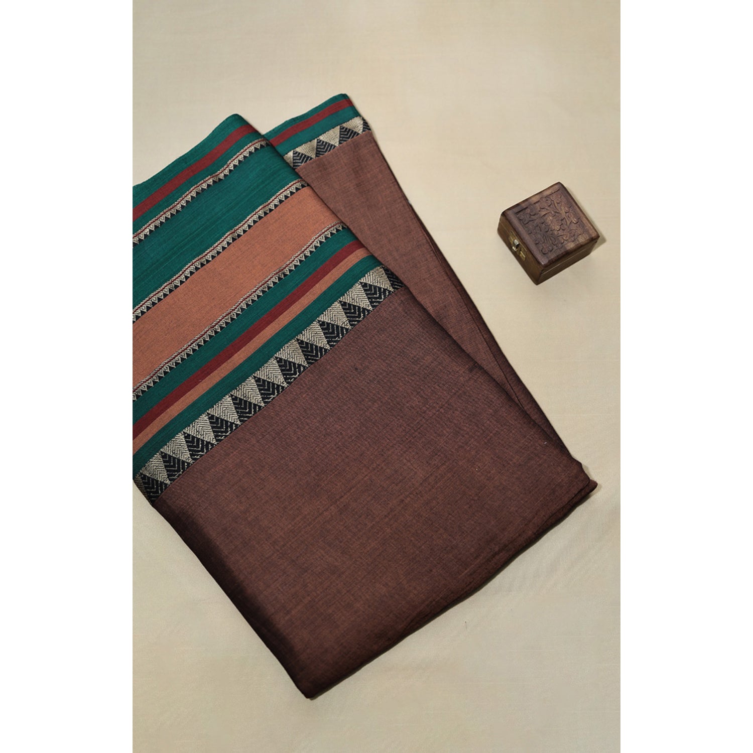 HANDLOOM COTTON NARAYANPET BORDER FABRIC