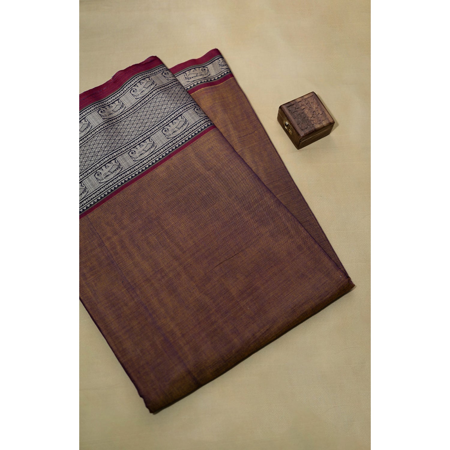 HANDLOOM COTTON NARAYANPET BORDER FABRIC