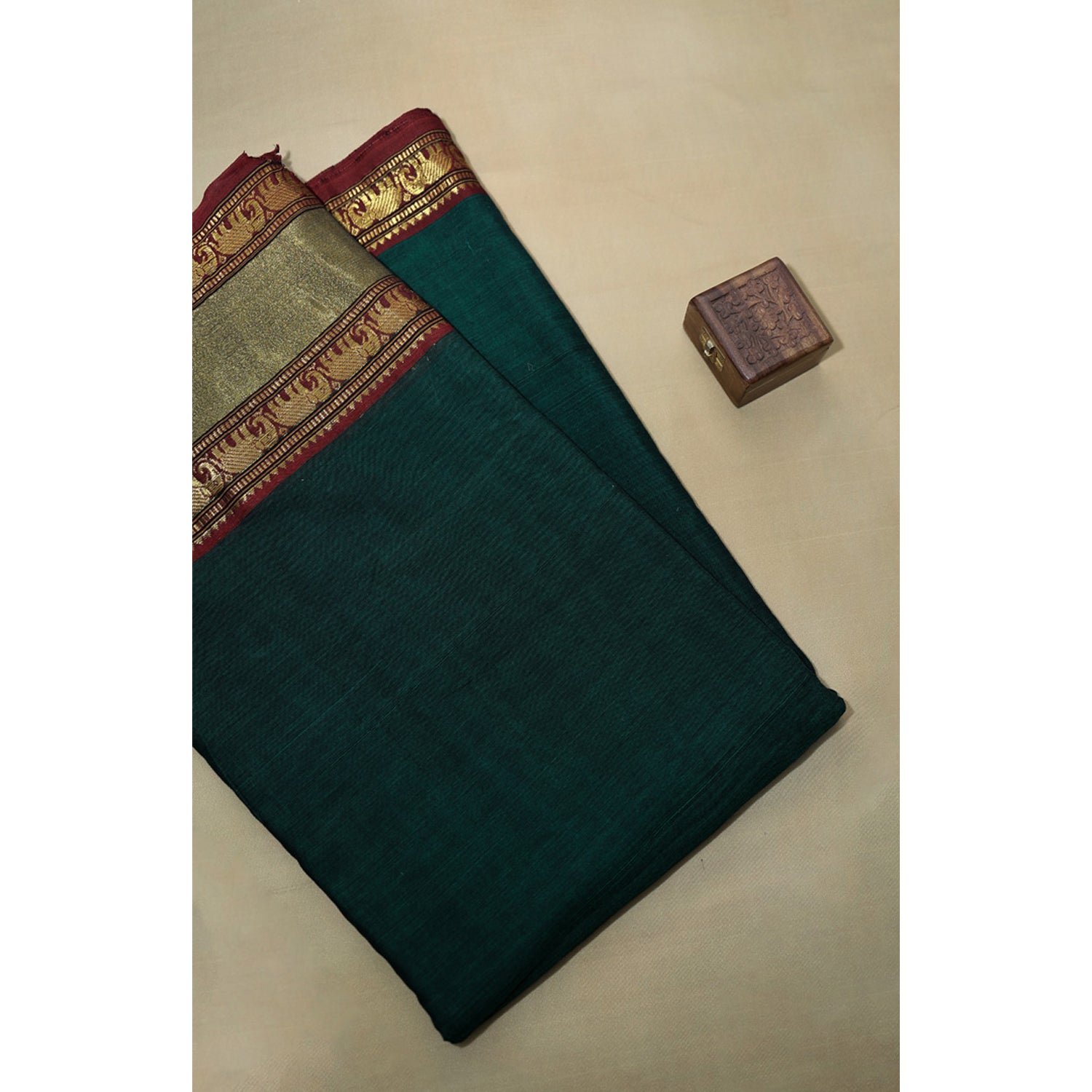 HANDLOOM COTTON NARAYANPET BORDER FABRIC